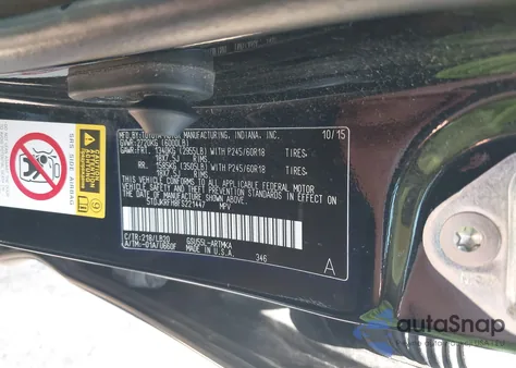 2015 Toyota Highlander Xle V6 z USA, uszkodzony, nr VIN 5TDJKRFH8FS221447